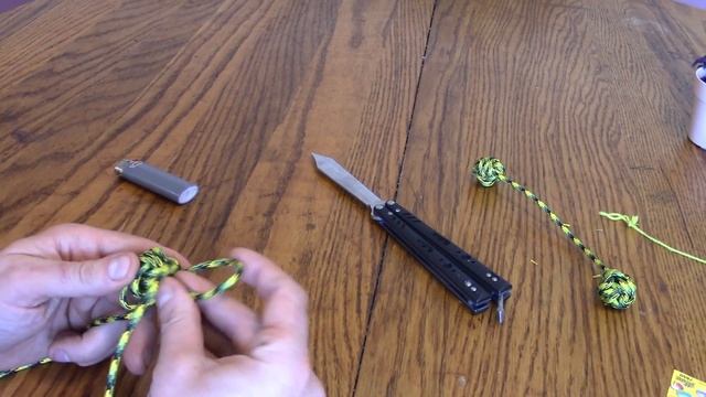 How To Make A Monkey's Fist Paracord Begleri Tutorial.  DIY Begleri Fidget Toy.