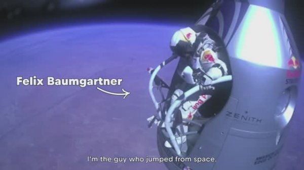 Red Bull прыжок из стратосферы