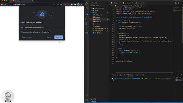 Passkey authentication and user management for React in 10 minutes смотреть онлайн