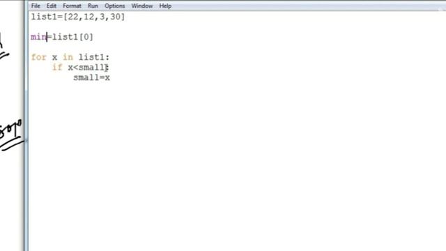Python: Program to get smallest number from the list , Important program with example. python смотреть онлайн
