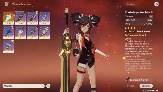 Main DPS XINYAN Skyward Pride VS Prototype Archaic 4 Gladiator Set |GENSHIN IMPACT смотреть онлайн