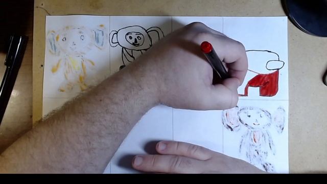 How to draw Among As step by step easily draw Among As with felt tip pens for drawing ASMR смотреть онлайн