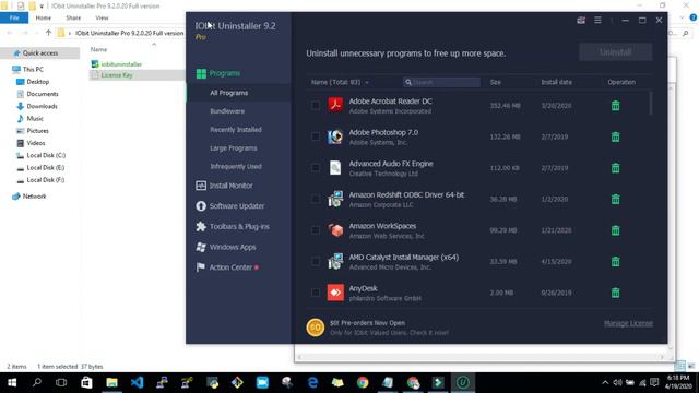 IObit uninstaller Pro 9.2.0.20 | Full Version | Uninstaller tool | Activation key смотреть онлайн