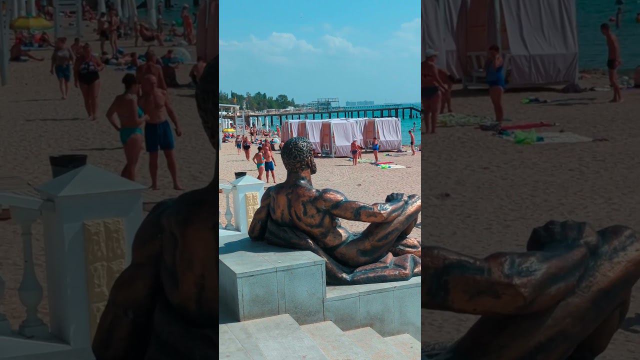 Бархатный сезон на центральном пляже в Евпатории. #крым2024 #море #shorts #евпатория смотреть онлайн