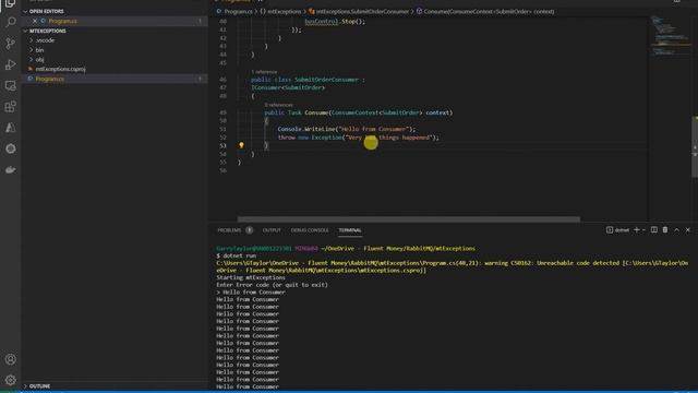 MassTransit and RabbitMQ - Exceptions смотреть онлайн