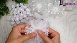 Воздушные, КАК ОБЛАКО! Белые и ШИКАРНЫЕ банты на  1 СЕНТЯБРЯ. Lbeads.