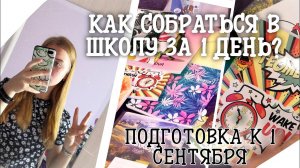 КАК ПОДГОТОВИТЬСЯ К ШКОЛЕ ЗА 1 ДЕНЬ/СОБИРАЮСЬ НА 1 СЕНТЯБРЯ/СОБИРАЮ ПЕНАЛ/BACK TO SCHOOL/МОТИВАЦИЯ