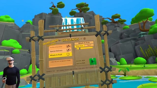 Fruit Ninja 2 VR  | Meta Oculus QUEST Gameplay | Silent Review Without Commentary