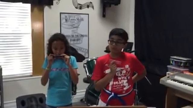 Harmonica - Beautiful Brown Eyes - Abhiram Akella & Mayren Comenencia 2016 смотреть онлайн