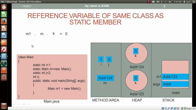 Some Experiments when "Reference Variables of the Same Type are Static Member of a Class" | Java смотреть онлайн