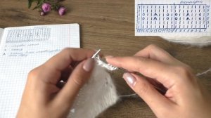 Простой ажурный узор для французской кофточки из мохера и не только. Схема и описание.