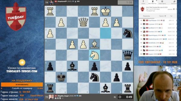 ТИТУЛЬНЫЙ ВТОРНИК! Играет МАГНУС КАРЛСЕН! Шахматы & Сергей Жигалко. На Chess.com & Lichess.org