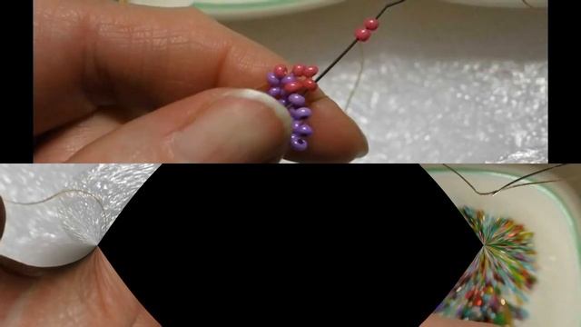 Мини-сердечки из бисера-плетение-смотри линк с описанием смотреть онлайн