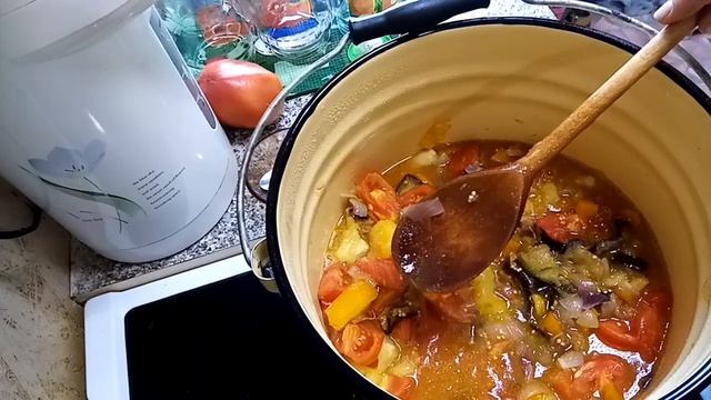 "ленивый" Салат из баклажанов на зиму, зекуска "вкусные" баклажаны на зиму. смотреть онлайн