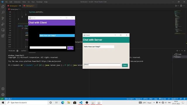 Socket Programming using Java awt and Swing смотреть онлайн