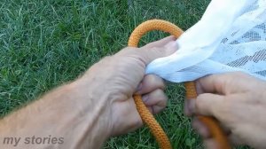 Как связать угол тента и затеняющей сетки. Навыки вязания узлов.