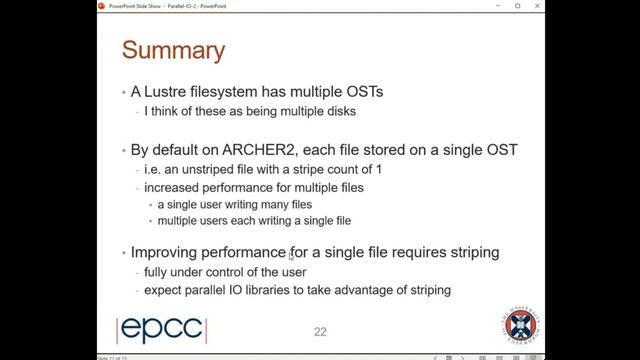 ARCHER2: Efficient Parallel IO - Session 1 смотреть онлайн