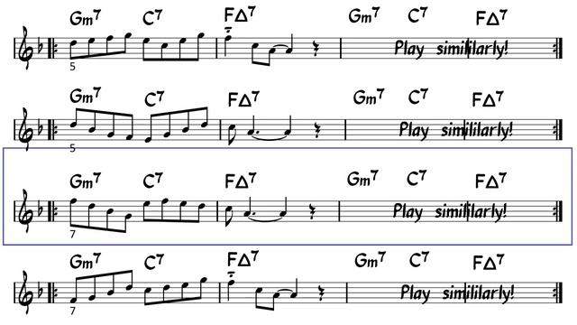 [ Gm7 - C7 - FMaj7 ] 2 Bars ii - V - i exercises for Tenor Sax in Bb смотреть онлайн