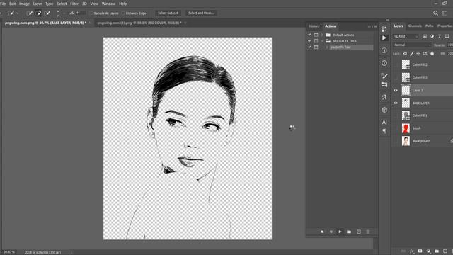 VECTOR Fx Tool - Photoshop Action - Tutorial смотреть онлайн