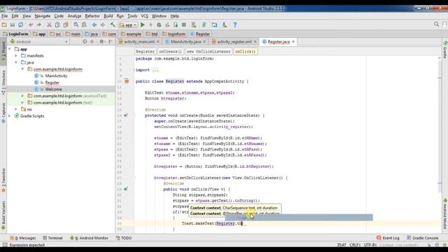 Android Studio Hindi Tutorial 12 # How to make a login form Part 2 смотреть онлайн