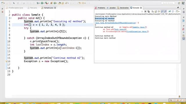 Exception Handling Runtime Stack Mechanism Day 15 Hindi смотреть онлайн
