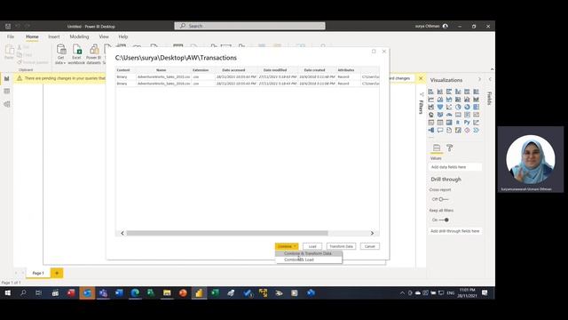 Power BI Import CSV from a folder смотреть онлайн