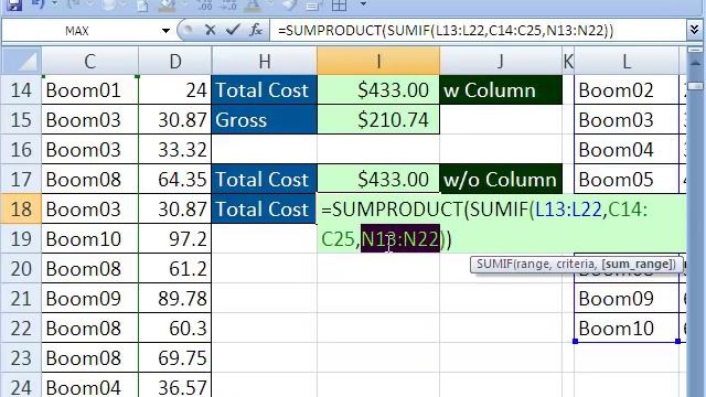 Excel Magic Trick 320: Lookup Adding: SUMPRODUCT & SUMIF смотреть онлайн