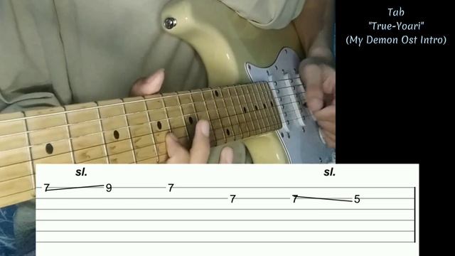 Yoari-True (My Demon Ost Intro) Electric Guitar Cover [With TAB] #electricguitarcover #kdramaost