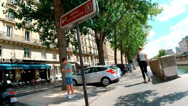 4K Paris - Île de la Cité - Walking in Paris, France смотреть онлайн