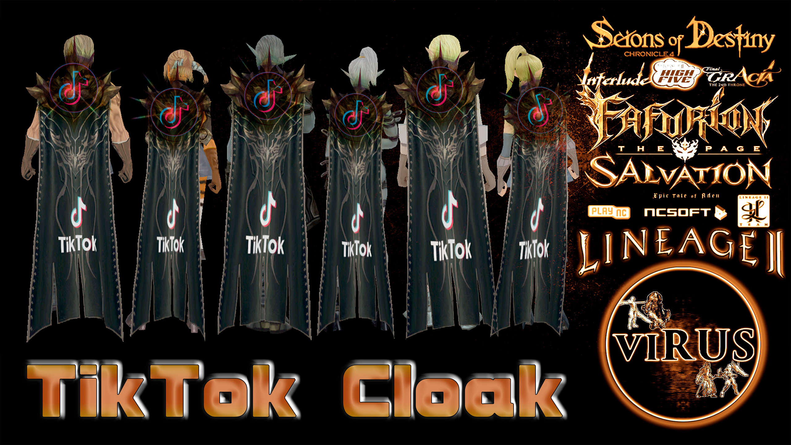 TikTok Cloak For LINEAGE II-ESSENCE. Any Chronicles ◄√i®uS►