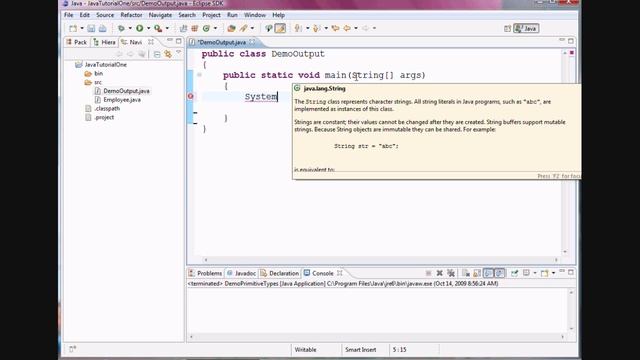 Java Tutorial 2 - Exploring output to console смотреть онлайн