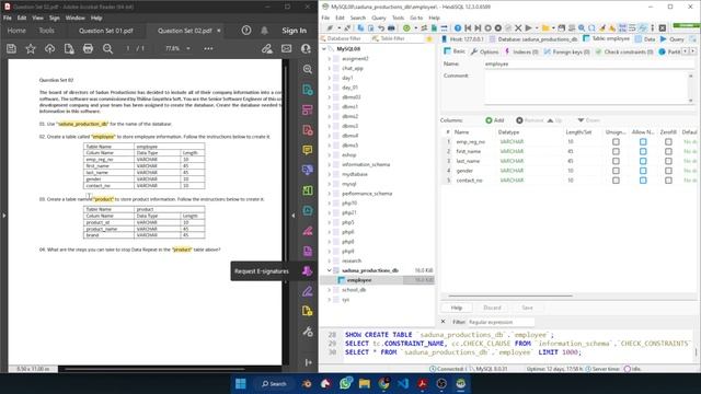 DBMS Question Session Task 02 | 1st year | Semester 01 | Java Institute | Gaviru Fernando смотреть онлайн