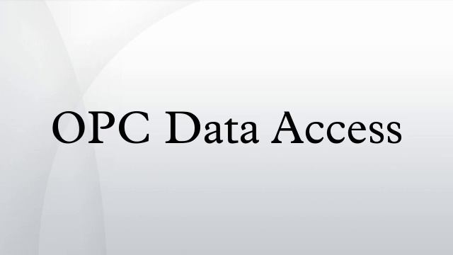 OPC Data Access смотреть онлайн