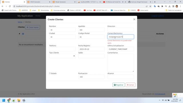 Generador de código personalizable Basado en Yii2 смотреть онлайн