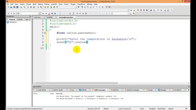 Convert temperature from degree Fahrenheit to Calsius in C programming ( বাংলা ) смотреть онлайн