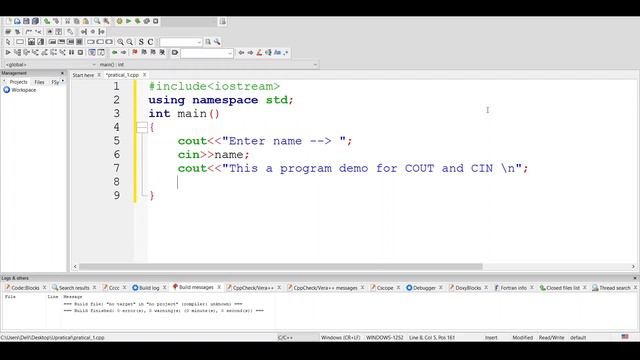How to use CIN and COUT | C++ | CODE-BLOCK смотреть онлайн