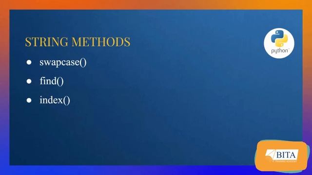String methods in Python | Python string built-in methods | built-in methods in string | BITAAcadem смотреть онлайн