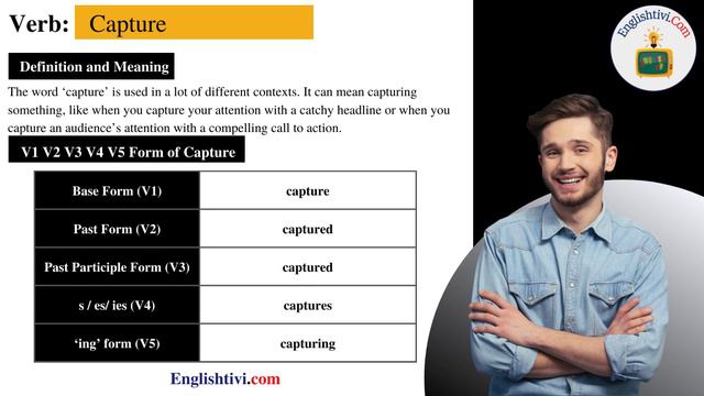 capture V1 V2 V3 V4 V5 Base Form, Past Simple, Past Participle Form of capture | Englishtivi.com смотреть онлайн