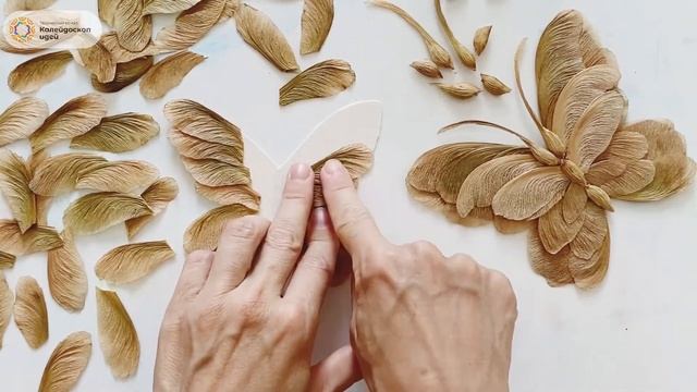 Оригинальная бабочка из природного материала смотреть онлайн