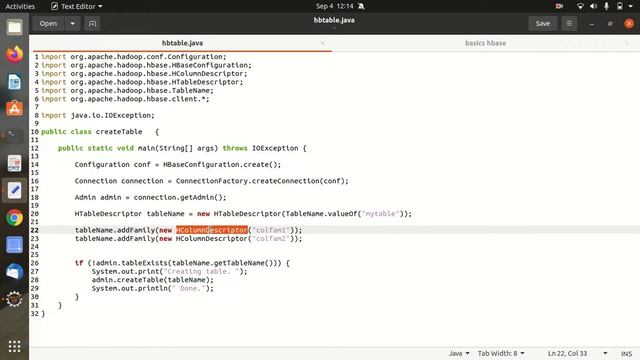 Creating a table using the HBase Java API смотреть онлайн