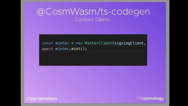 Overview of CosmWasm ts-codegen смотреть онлайн