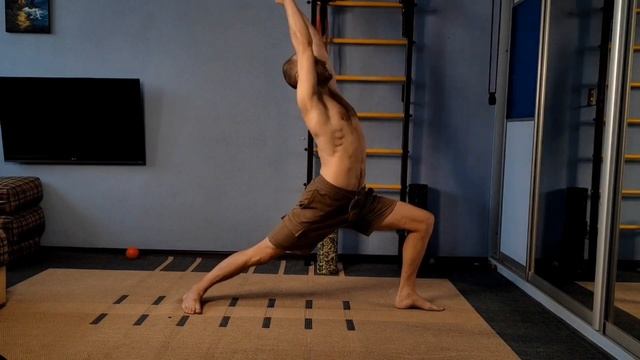 #virabhadrasana 1 поза воина 1. slow beat смотреть онлайн