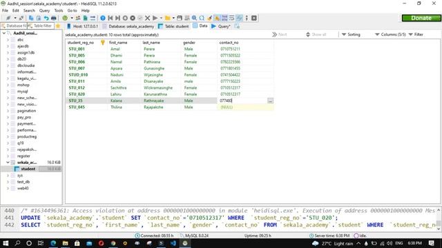 Data Base Task 06 |Write an Update Query Statement| 1st Year | Java Institute| Aadhil Ahamed смотреть онлайн