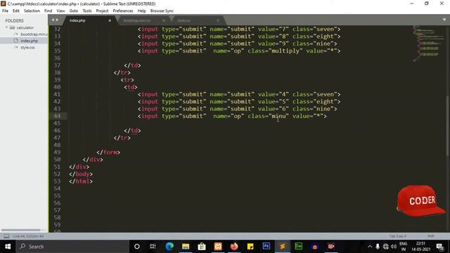how to make calculator with html css and php||apna khud ka calculator bnaya html css Or php sa смотреть онлайн