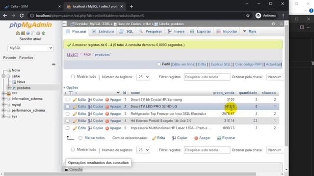 Como usar SUM com MySQL e PHP para somar o valor do estoque em reais смотреть онлайн