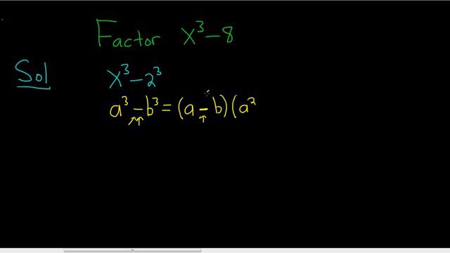 Factoring Difference of Cubes x^3 - 8 смотреть онлайн