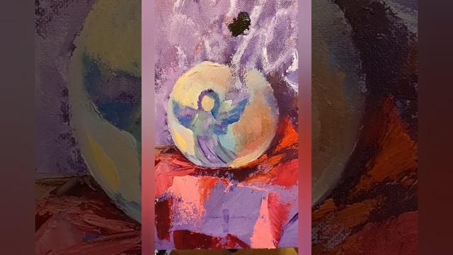 Как нарисовать картину с черемухой и ангелом. День 2 смотреть онлайн