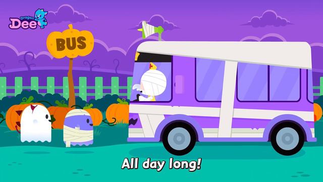 The Wheels On The Halloween Bus 🚌 | Halloween 2021 With Dragon Dee 👻｜Nursery Rhymes Mothergoose Son