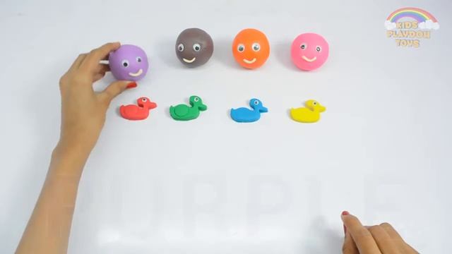 Узнайте, цвета Play Doh уток смайлики | Дети цветов, обучение видео для детей младенцев смотреть онлайн