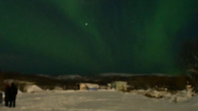 Сполохи на небе 26.10.2019. Северное сияние в Мурманске.